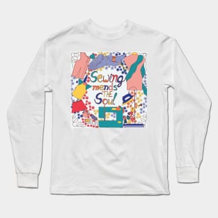 Sewing Icons Long Sleeve T-Shirt